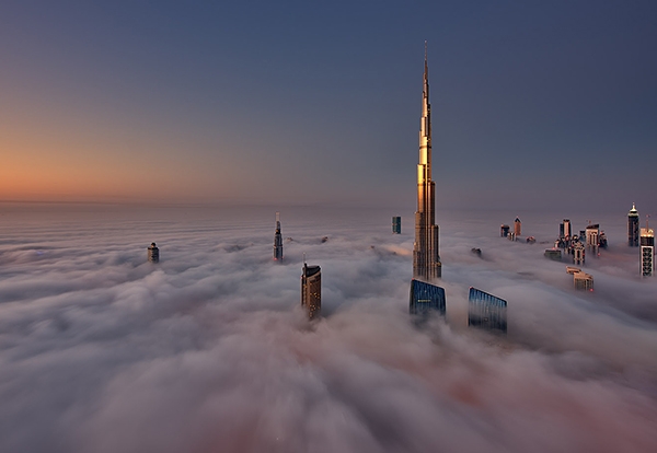 The Burj Khalifa in Dubai is the tallest man-made structure in the world.