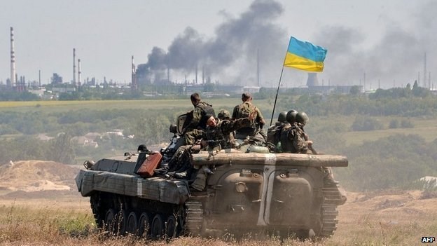 Quân đội Ukraine tại khu vực miền Đông. (Nguồn: AFP)