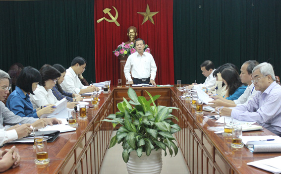 Vice Chairman Tran Minh Phuc speaks at the meeting