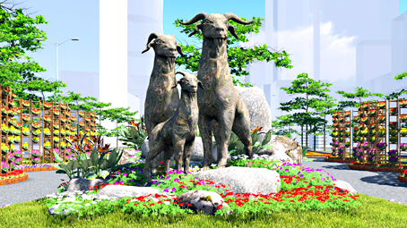 Phối cảnh lối vào đường hoa 2015 ở TP.Hồ Chí Minh. (ảnh BTC cung cấp)