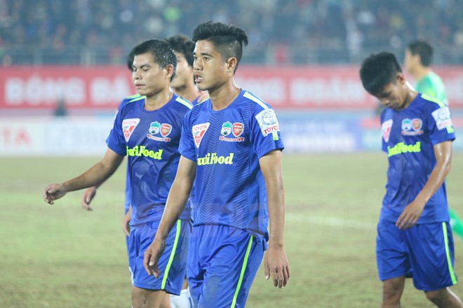 Hoàng Anh Gia Lai nhận thất bại cay đắng ở phút 90. 