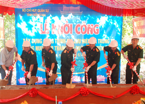 Delegates at the groundbreaking ceremony for the project