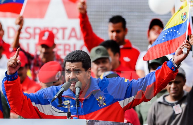  Tổng thống Venezuela Nicolas Madurocho biết sẽ cấm cấp thị thực đối với một loạt các quan chức Mỹ bị Caracas xếp vào danh sách "khủng bố." (Ảnh: AFP/TTXVN)