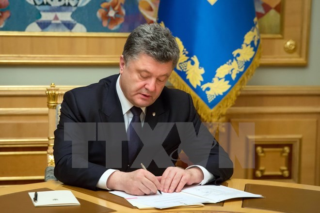 Tổng thống Ukraine Petro Poroshenko. (Nguồn: AFP/TTXVN)