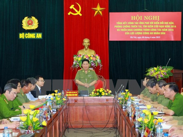 Trung tướng Bùi Văn Thành, Thứ trưởng Bộ Công an, phát biểu. (Ảnh: TTXVN)