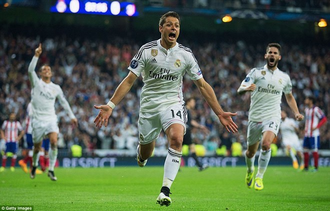 Chicharito - người hùng của Real Madrid. (Nguồn: Getty Images)