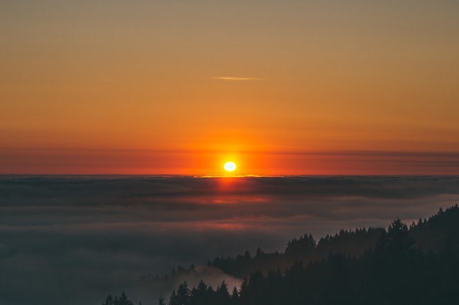 Sunset at Mount Tamalpais in San Francisco, California