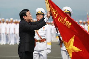 Chủ tịch nước Trương Tấn Sang tặng danh hiệu Anh hùng lực lượng vũ trang nhân dân cho Quân chủng Hải quân Việt Nam