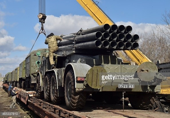 Rocket đa nòng Uragan của quân đội Ukraine. (Nguồn: Getty/AFP)