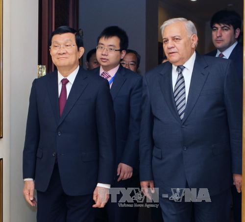 Chủ tịch nước Trương Tấn Sang kết thúc tốt đẹp chuyến thăm chính thức Azerbaijan