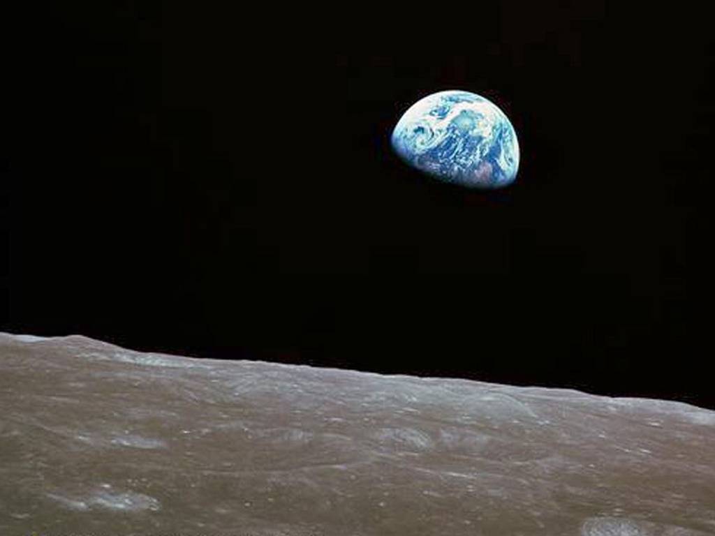 First color image of the Earth taken by the Apollo 8 astronauts in 1968.