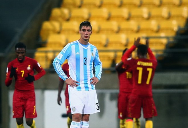 U20 Argentina thua trận trước U20 Ghana. (Nguồn: AFP/Getty Images)