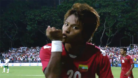 Shine Thura mở tỉ số cho U23 Myanmar