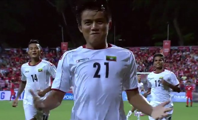 U23 Myanmar thắng đội chủ nhà U23 Singapore.