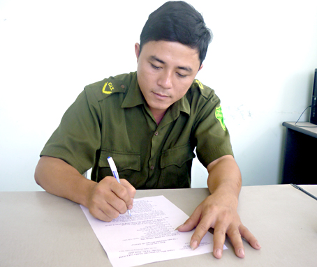 Phó trưởng công an xã Trị An (huyện Vĩnh Cửu) Nguyễn Hữu Đức.