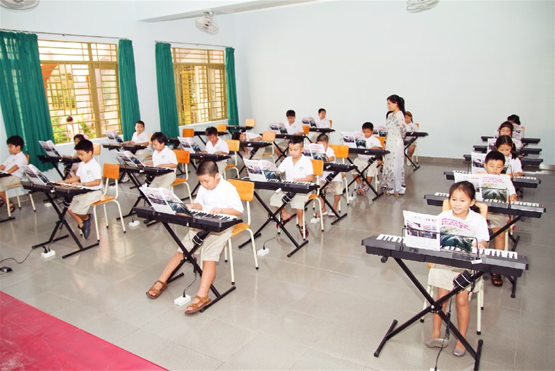 Phòng học nhạc được trang bị hiện đại