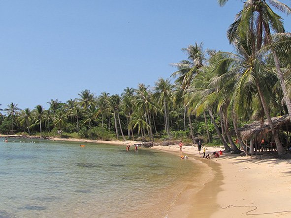 The yellow-sand An Bang beach