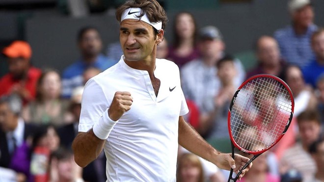 Federer lần thứ 13 vào tứ kết Wimbledon. (Nguồn: AP)