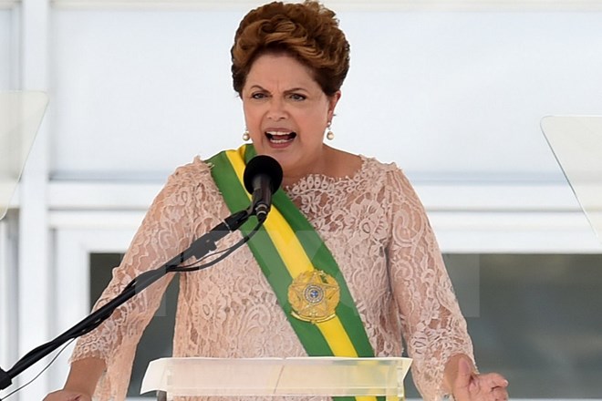 Tổng thống Dilma Rousseff cam kết sẽ nâng cao chất lượng y tế của đất nước. (Nguồn: AFP/TTXVN)