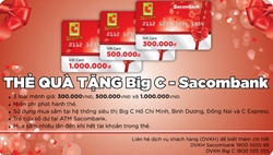 Big C-Sacombank launches gift cards