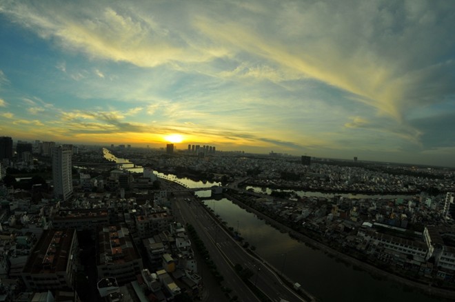 Sunrise in Ho Chi Minh City