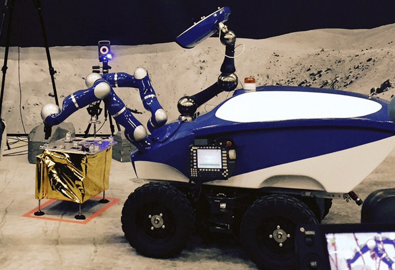One big step for man as astronaut controls robot from space
