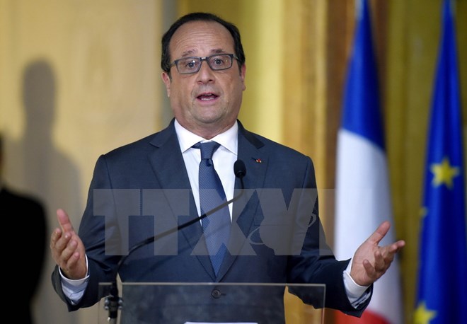 Tổng thống Pháp Francois Hollande. (Ảnh: AFP/TTXVN)