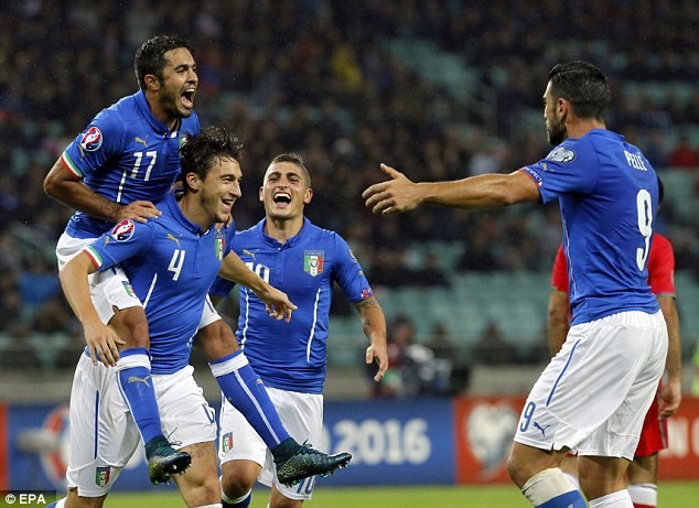 Italy giành vé dự vòng chung kết EURO 2016. (Nguồn: EPA)