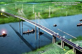 An artist’s impression of Phuoc Khanh bridge, a component of Ben Luc-Long Thanh expressway project