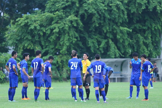 Đội tuyển Thái Lan đang trên đường tiến tới vòng loại cuối cùng của World Cup 2018. (Ảnh: Vietnam+)