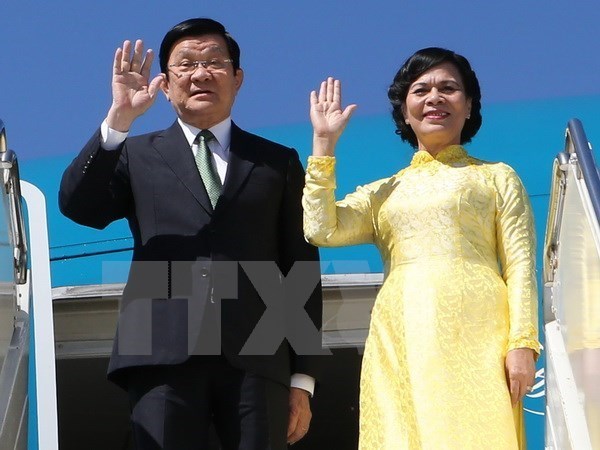 President Truong Tan Sang and his spouse