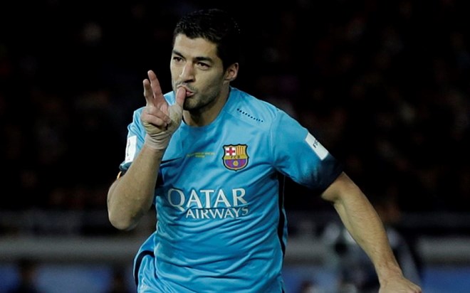 Suarez ghi cả ba bàn thắng cho Barcelona. (Nguồn: EPA)