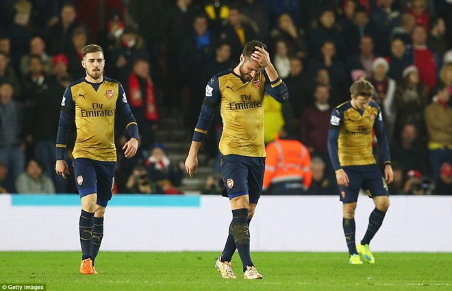 Arsenal nhận thảm bại trong Ngày lễ tặng quà. (Nguồn: Getty Images)