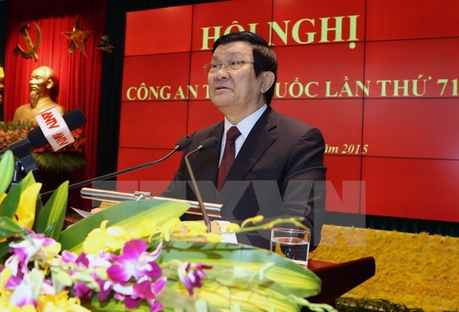 President Truong Tan Sang speaks at the congress 