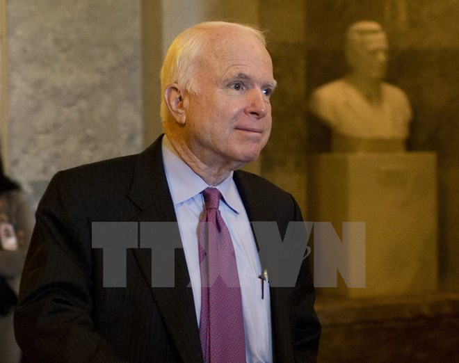 Thượng Nghị sỹ Mỹ John McCain. (Nguồn: AFP/TTXVN)