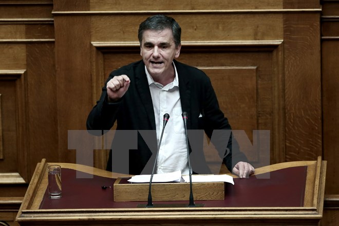 Bộ trưởng Tài chính Hy Lạp Euclid Tsakalotos. (Nguồn: AFP/TTXVN)