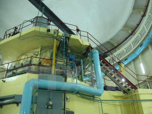 Inside the nuclear reactor at Da Lat Nuclear Research Institute. 