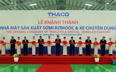 At the opening ceremony of the factory