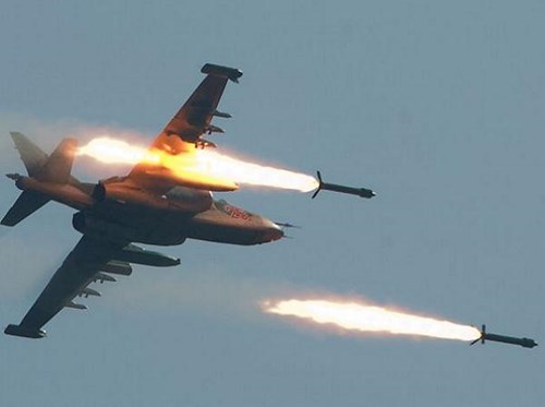 Máy bay chiến đấu Su-25 của Nga không kích tại Syria