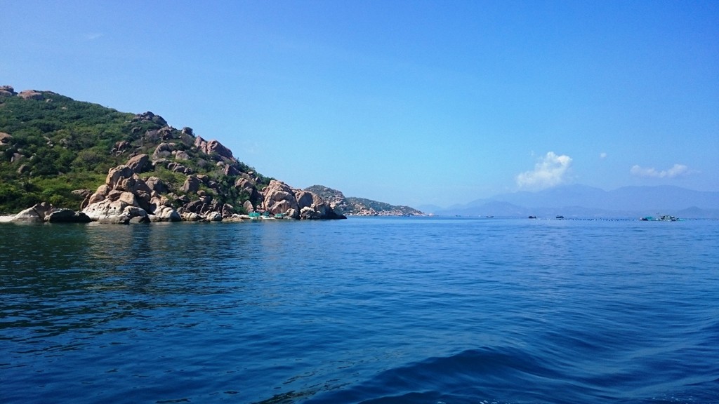   A beautiful beach on Robinson island in Cam Ranh bay still preserves primeval features.