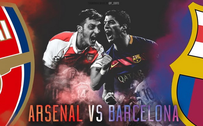 Arsenal đối đầu Barcelona tại Champions League. (Nguồn: trt.net.tr)