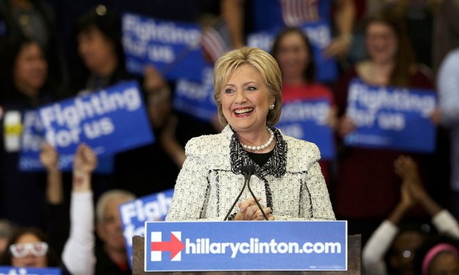 Hillary Clinton giành thắng lợi trong cuộc bầu cử sơ bộ tại tiểu bang Nam Carolina. (Ảnh: Reuters)