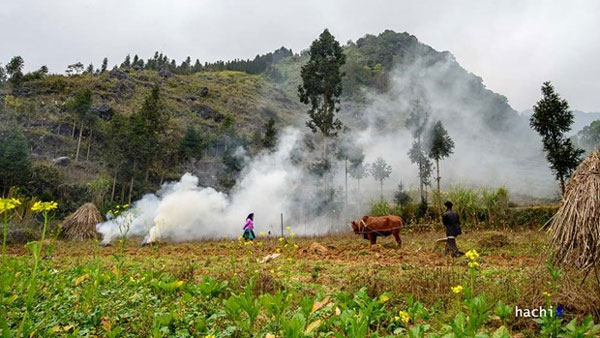 Peaceful mountainous village in Ha Giang