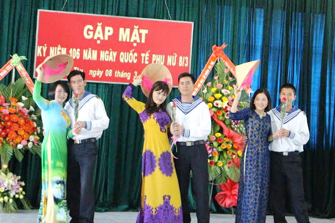 Các thí sinh trong phần thi 