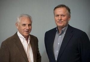 Author John Grisham (R) and Neal Kassell, neurosurgeon and founder of the Focused Ultrasound, are seen in an undated handout picture courtesy of the Focused Ultrasound Foundation. A new book by bestselling author Grisham is sparking interest from scientists, patients and...