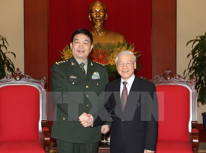 Party chief receives Chinese defence minister
