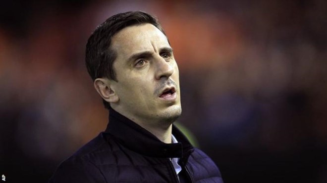 Gary Neville chỉ giúp Valencia giành 3 chiến thắng sau 16 trận tại La Liga. (Ảnh: AP)