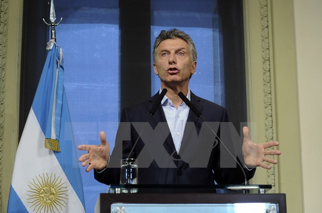 Tổng thống Argentina Mauricio Macri bị tình nghi có liên quan tới hoạt động trốn thuế bị tiết lộ trong Hồ sơ Panama. (Nguồn: THX/TTXVN)