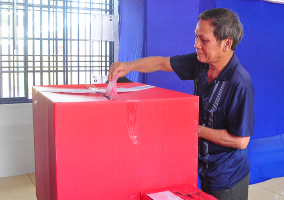 Huyện Cẩm Mỹ đã có 4 xã đủ 100% cử tri đi bầu