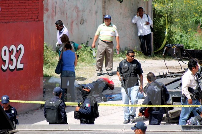 Hiện trường một vụ xả súng ở Mexico. (Nguồn: AFP/TTXVN)